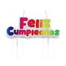 Imagens de Vela Feliz Cumpleaños Multicolor (9.5cm x 4cm)