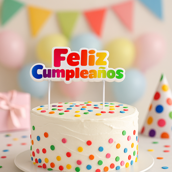 Imagen de Vela Feliz Cumpleaños Multicolor (9.5cm x 4cm)