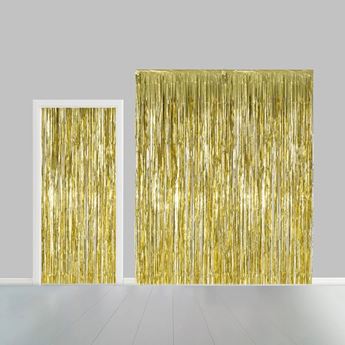Imagen de Cortina Dorada Brillante (100 x 240cm)
