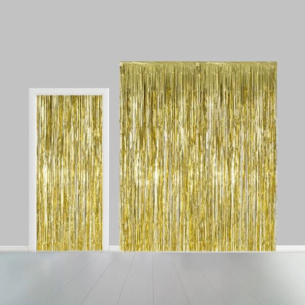 Imagen de Cortina Dorada Brillante (100 x 240cm)