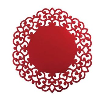 Imagen de Bajoplatos Rojos Elegante cartón 33cm (4 unidades)