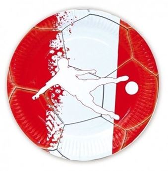 Imagen de Platos Colores Atlético de Madrid cartón 23cm (8 unidades)