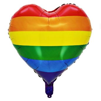 Imagen de Globo Corazón Bandera Arcoíris (45cm)