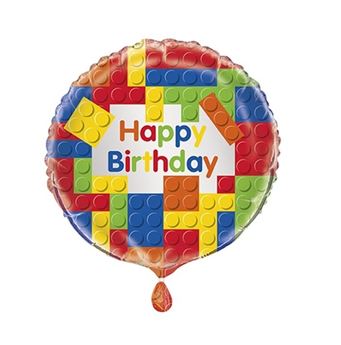 Imagens de Globo LEGO Block Happy Birthday (45cm)