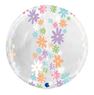 Imagen de Globo Burbuja Transparente Margaritas NO VALVULA 48cm (5uds)