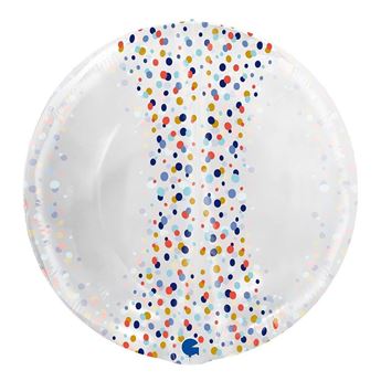 Imagen de Globo Burbuja Transparente Confeti NO VALVULA 48cm (5uds)