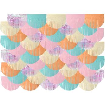 Imagens de Cortina de Flecos Party Backdrop Pastel 2m x 2m