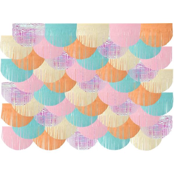 Imagen de Cortina de Flecos Party Backdrop Pastel 2m x 2m