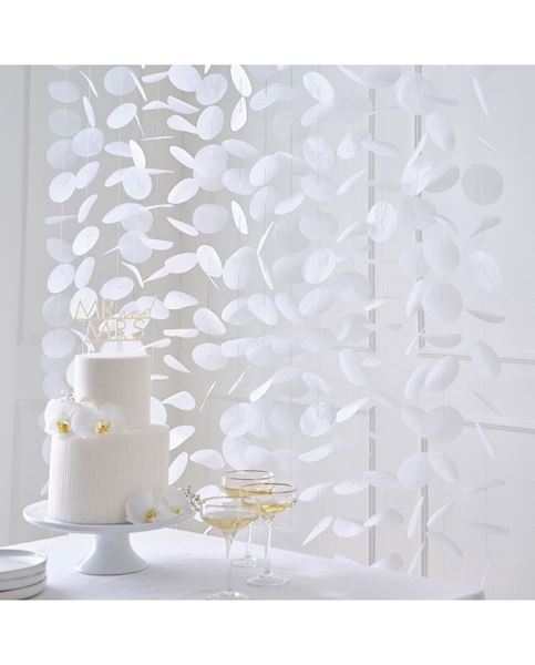 Picture of Decorado Fondo Discos Blancos de Papel (2m)