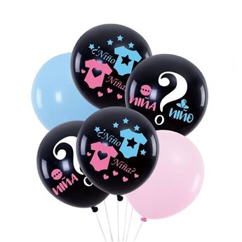 Imagen de Set Globos Niño o Niña Látex (6uds)