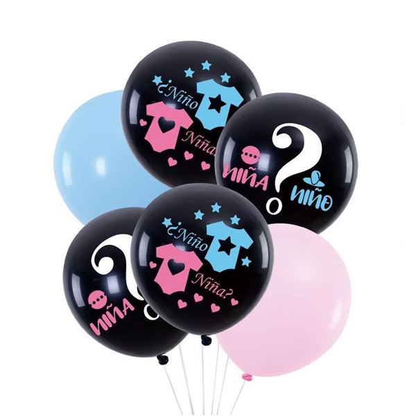 Imagen de Set Globos Niño o Niña Látex (6uds)