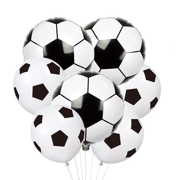 Imagen de Set Globos Balones de Fútbol Mix (7uds)
