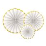 Picture of Rosetones Blancos Borde Dorado (3 unidades)