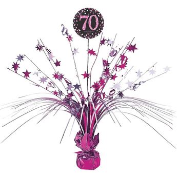 Picture of Centro de Mesa 70 Años Rosa 45cm