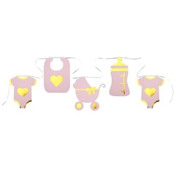 Imagen de Guirnalda Baby Shower Rosa (5m)
