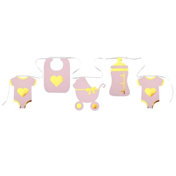 Imagen de Guirnalda Baby Shower Rosa (5m)