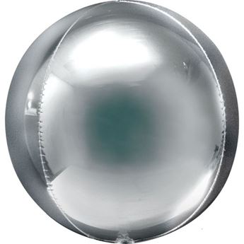 Picture of Globo Plata Esférico Orbz Jumbo 53cm (3 unidades)