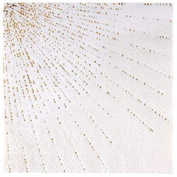 Imagens de Servilletas Blancas Burbujas Doradas papel 33cm (10 unidades)