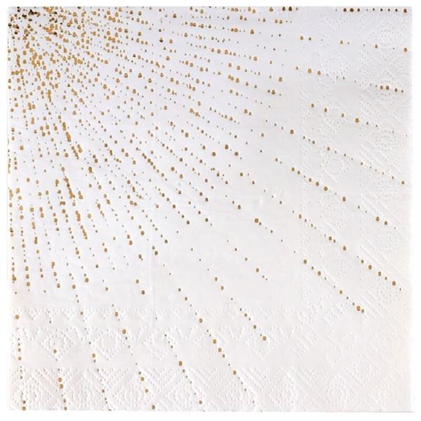 Imagens de Servilletas Blancas Burbujas Doradas papel 33cm (10 unidades)