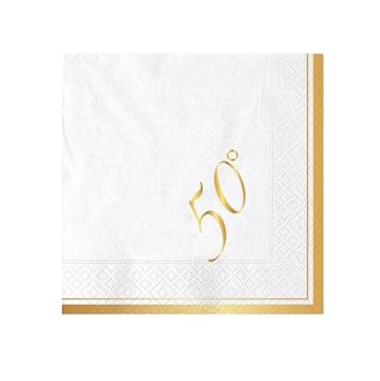 Picture of Servilletas 50 Aniversario Clásicas papel 25cm (16 unidades)
