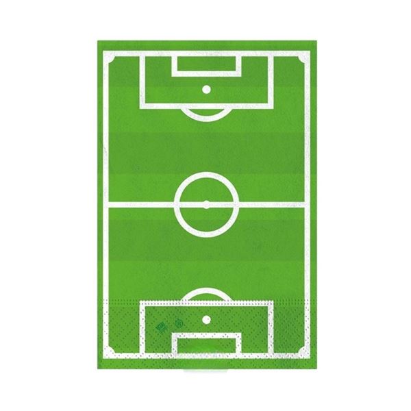 Imagen de Servilletas Campo de Fútbol papel 33cm (16 unidades)