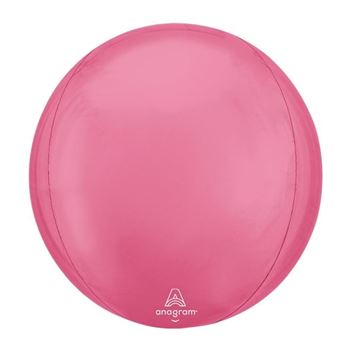 Imagen de Globo Rosa Esférico Orbz 38cm (3 unidades)
