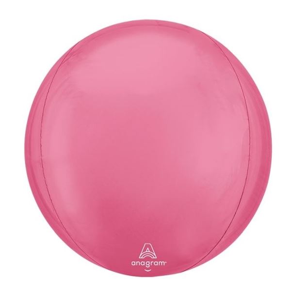 Imagen de Globo Rosa Esférico Orbz 38cm (3 unidades)