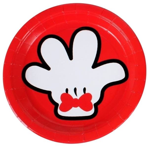 Imagen de Platos Mickey Mano cartón 23cm (6 unidades)