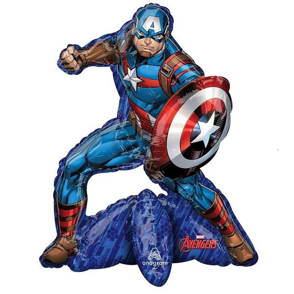 Imagen de Globo del Capitán América Los Vengadores Sin Helio (55cm x 66cm)