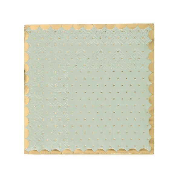 Picture of Servilletas Verde Oliva Puntos Elegantes papel 25cm (20 unidades)