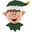 Picture of Globo Elfo Navideño Sonriente 66cm