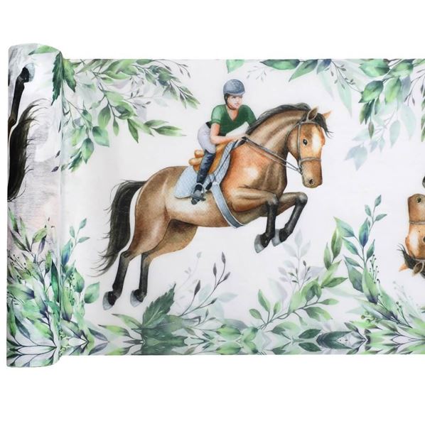 Picture of Camino de Mesa Caballos Elegantes Tela TNT (5m x 30cm)
