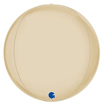 Imagen de Globo Crema Satín Esférico Orbz 38cm