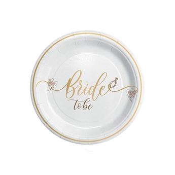 Picture of Platos Bride to Be cartón 18cm Despedida (8 unidades)