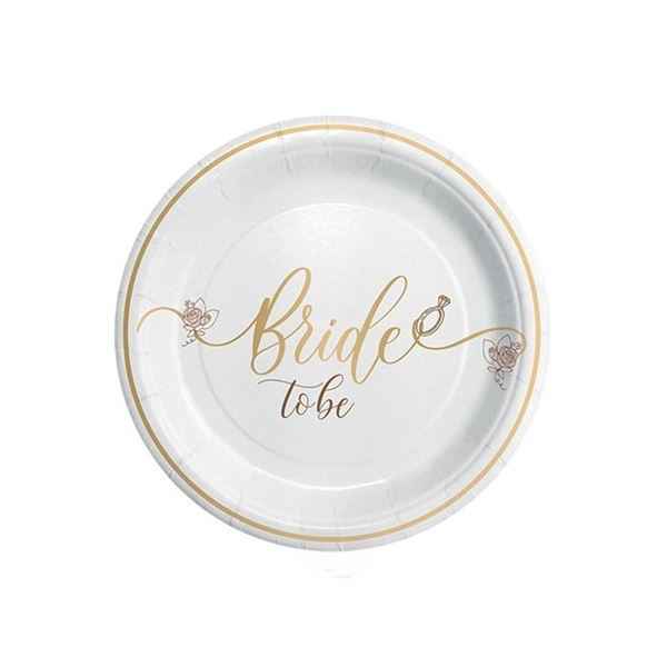 Picture of Platos Bride to Be cartón 18cm Despedida (8 unidades)