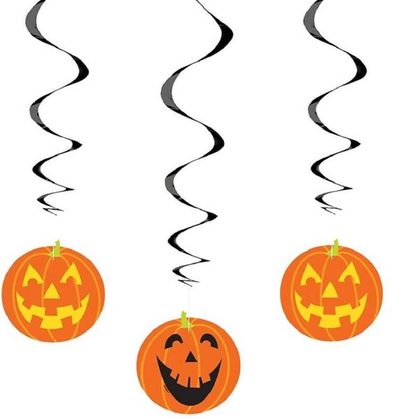Imagen de Decorados Espirales Calabazas Alegres (3 unidades)
