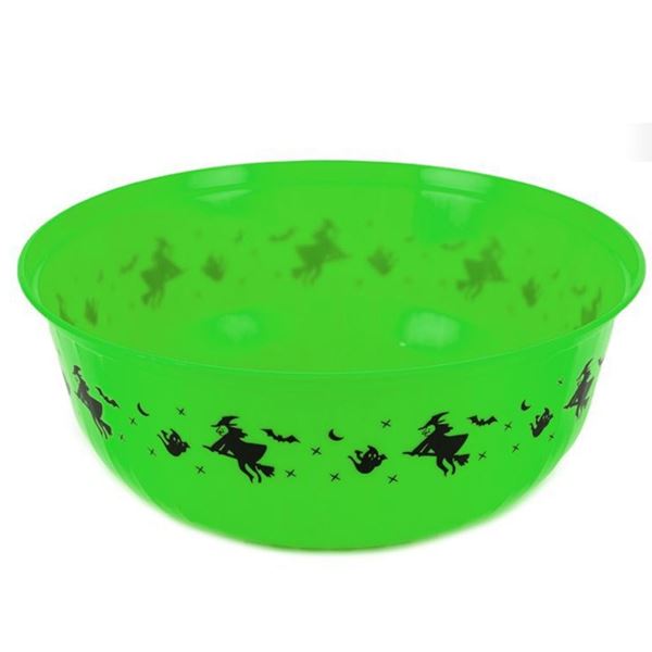 Imagen de Bol Verde Brujas y Fantasmas Halloween (28cm)
