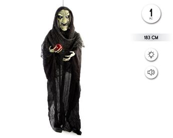 Picture of Decoración Colgante Bruja Halloween con Luz y Sonido (183cm)