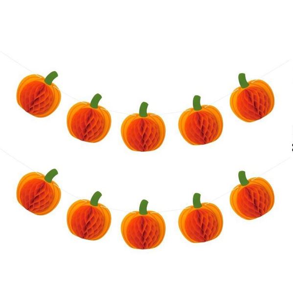 Imagen de Guirnalda Calabazas Nido de Abeja Halloween (2m)
