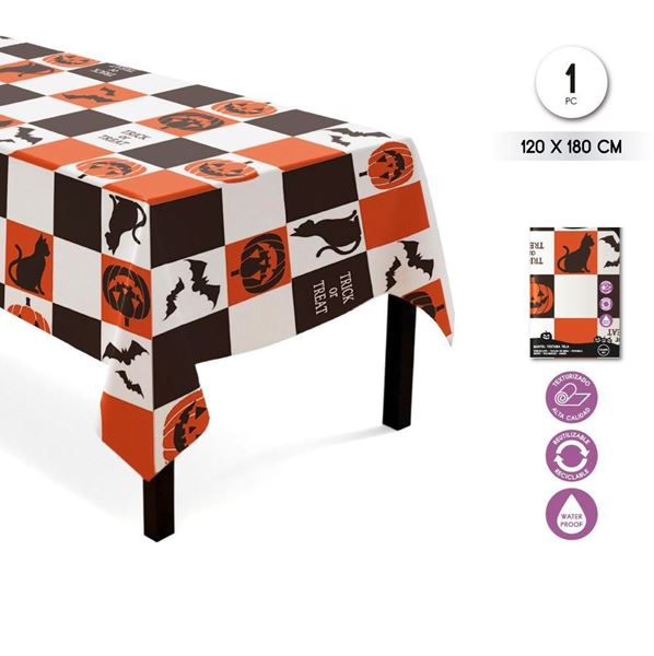 Imagens de Mantel Truco o Trato Textura Tela Halloween (120cm x 180cm)