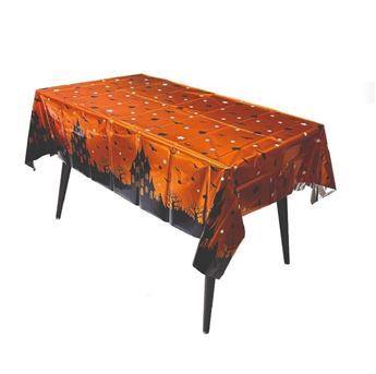 Picture of Mantel Casa Embrujada Naranja plástico (137cm x 183cm)