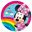 Imagen de Platos Minnie Mouse Arcoíris cartón 23cm (8 unidades)