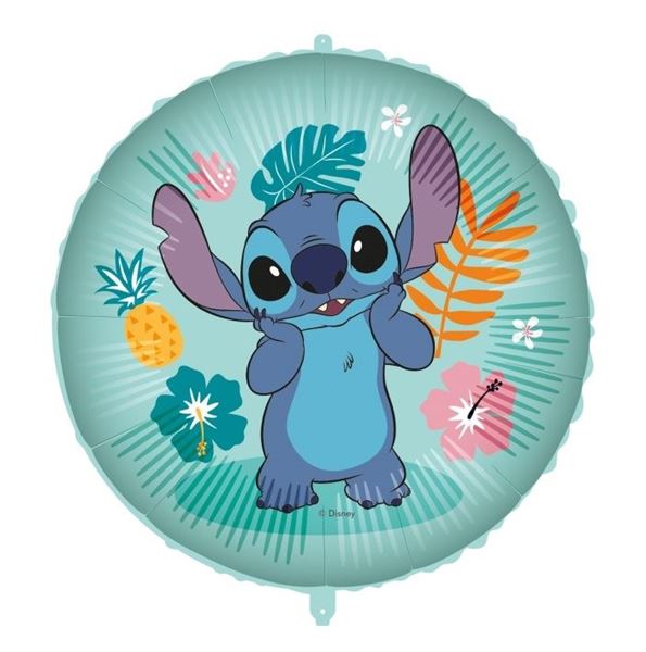 Imagen de Globo Stitch Disney Tropical Incluye cinta y peso