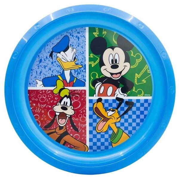 Imagen de Plato Mickey Mouse y Amigos Plástico Duro Reutilizable 21cm