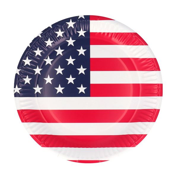 Imagens de Platos de Fiesta Americana cartón 23cm (10 uds.)