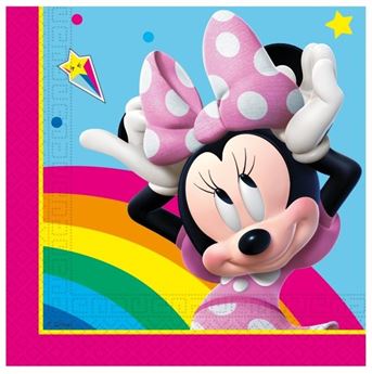 Imagen de Servilletas Minnie Mouse Arcoíris papel (20uds)