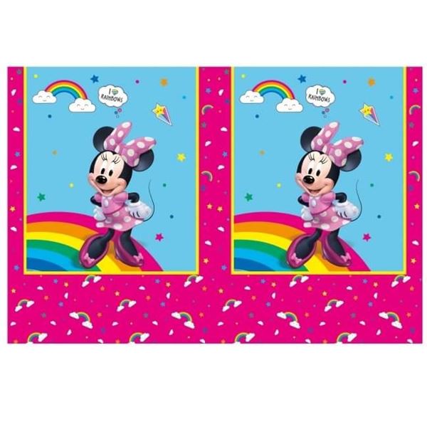 Imagens de Mantel Minnie Mouse Arcoiris plástico (120cm x 180cm)