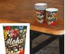Imagens de Vasos Aloha Verano cartón (6 uds)