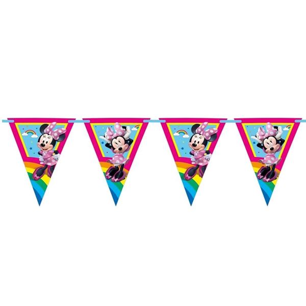 Imagens de Banderín Minnie Mouse Arcoiris papel (2,3m)