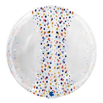 Imagen de Globo Burbuja Transparente Confeti NO VALVULA 48cm